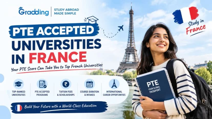 PTE Accepted Universities in France 2027-28 PTE Accepted Universities in France 2027-28: Scores & Requirements