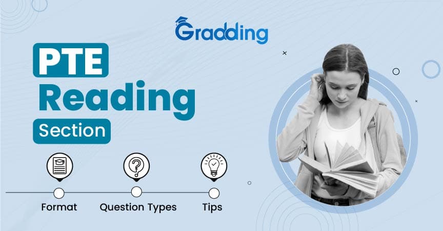 PTE Reading Section: Format, Question Types & Tips A complete guide on PTE reading section with Gradding.com