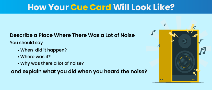 Describe a Place Where There Was a Lot of Noise” cue card image | Gradding.com